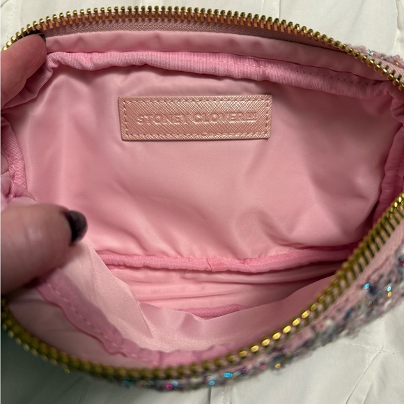 Stoney Clover Lane  Pink Tweed small pouch - Picture 3 of 3
